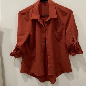 Sienna colored button down blouse